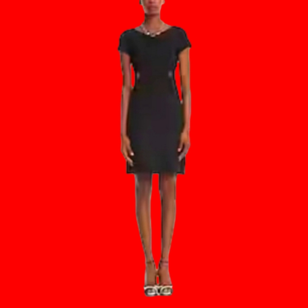 WHITE HOUSE BLACK MARKET Black Ponte Knit Stretch Dress, 0 - Picture 1 of 6